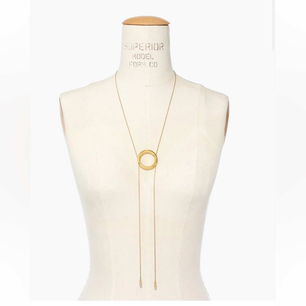 MOVING SALE | Madewell Women’s Gold-Plated Sliding Ring Bolo Necklace, Like New